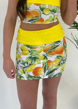 Load image into Gallery viewer, White Lemon Fold Over Skirt