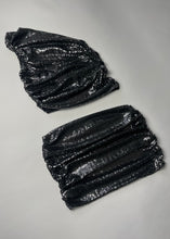 Load image into Gallery viewer, Black and Silver Sequin One Shoulder Co-Ord