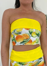 Load image into Gallery viewer, White Lemon Fold Over Top