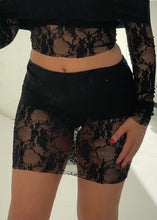 Load image into Gallery viewer, Fold Over Lace Mini Skirt
