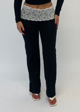 Load image into Gallery viewer, Black Lace Trim Trousers
