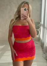 Load image into Gallery viewer, Fuchsia and Orange Lace Co-Ord
