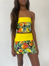 Load image into Gallery viewer, Black Lemon Fold Over Skirt
