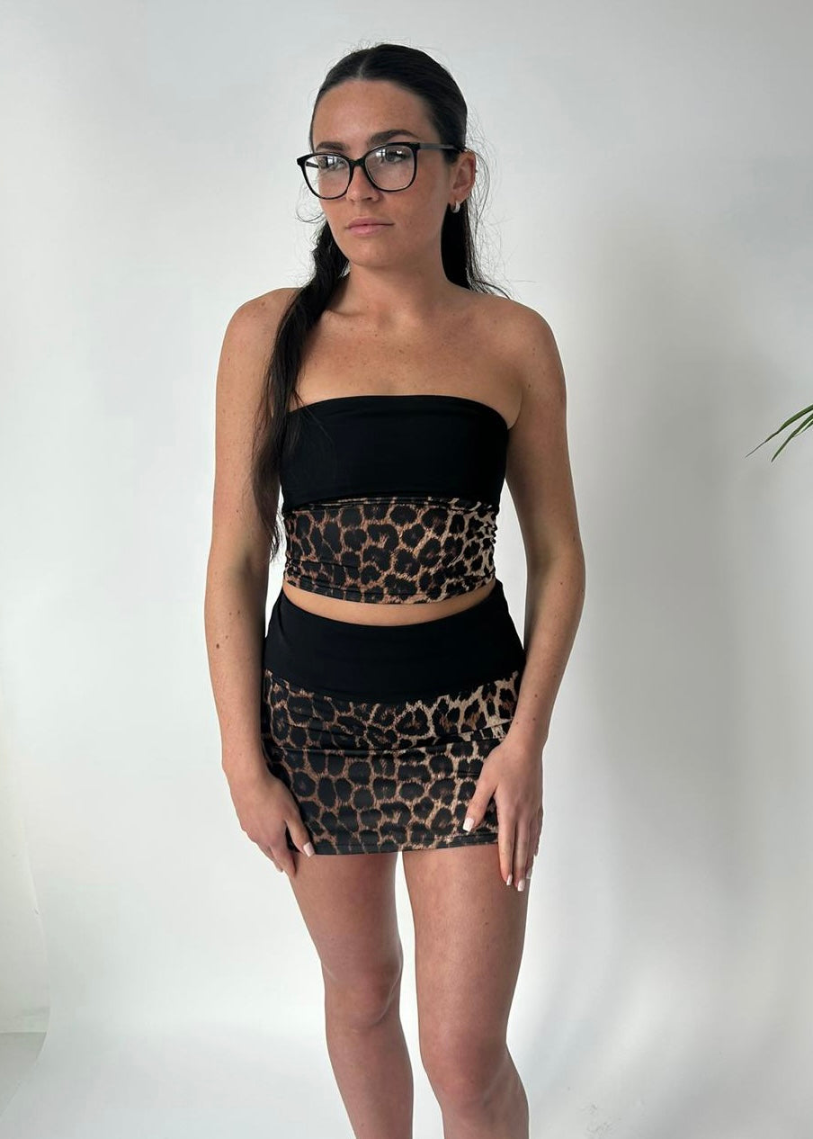 Leopard Fold Over Co-Ord