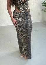 Load image into Gallery viewer, Shimmer Leopard Maxi Skirt
