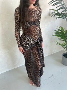 ‘Kim’ Leopard Maxi Set