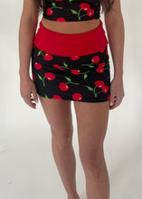 Load image into Gallery viewer, Black Cherry Fold Over Skirt
