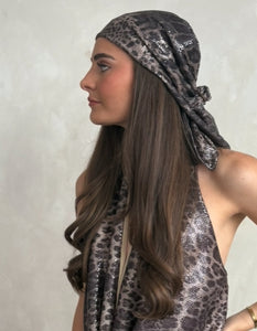 Leopard Sequin Bandana