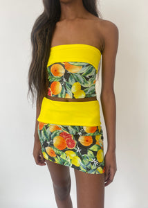 Black Lemon Fold Over Co-Ord