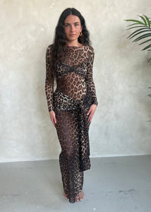 ‘Kim’ Leopard Maxi Set