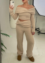 Load image into Gallery viewer, Cream Teddy Trouser Co-Ord
