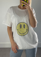 Load image into Gallery viewer, White Oversized ‘Happy’ T-Shirt
