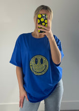 Load image into Gallery viewer, Royal Blue Oversized ‘Happy’ T-Shirt
