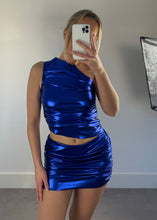 Load image into Gallery viewer, Royal Blue Ruched Co-Ord
