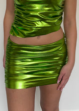 Load image into Gallery viewer, Green Ruched Mini Skirt
