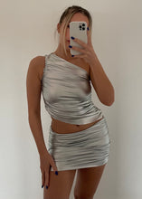 Load image into Gallery viewer, Silver Ruched Top
